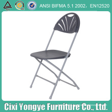 Grey Metal Frame Plastic Foldng Chair for Weddings